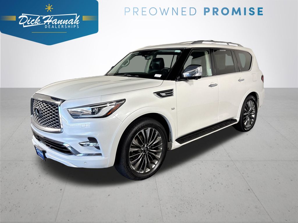 Moonstone White 2019 INFINITI QX80 SUV / Crossover All-Wheel Drive 7-Speed Automatic