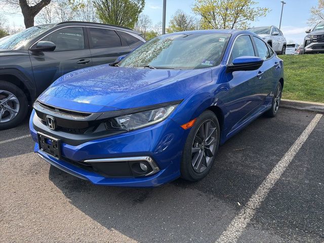 Blue 2020 Honda Civic EX Sedan FWD Sedan Front-Wheel Drive Continuously Variable Transmission