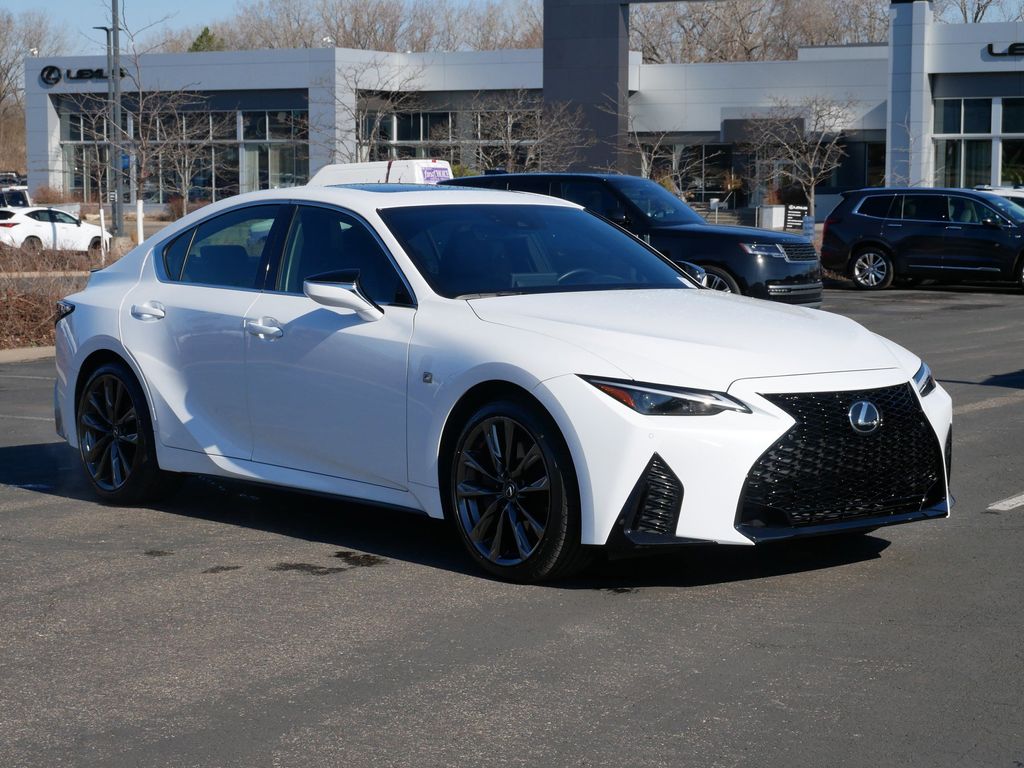 Ultra White 2023 Lexus IS 350 F Sport AWD Sedan All-Wheel Drive 6-Speed Automatic