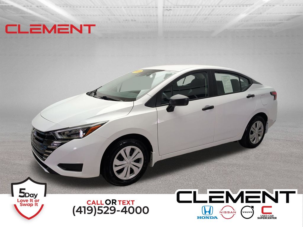 White (Fresh Powder) 2025 Nissan Versa Sedan Front-Wheel Drive Continuously Variable Transmission