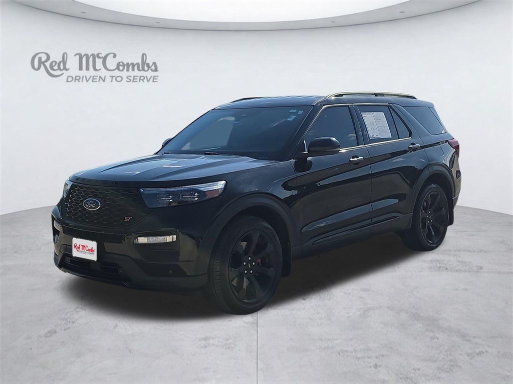 Black Metallic 2022 Ford Explorer SUV / Crossover All-Wheel Drive Automatic