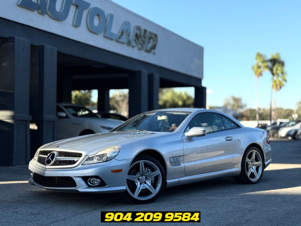 Palladium Silver Metallic 2009 Mercedes-Benz SL-Class SL 550 Convertible Rear-Wheel Drive 7-Speed Automatic