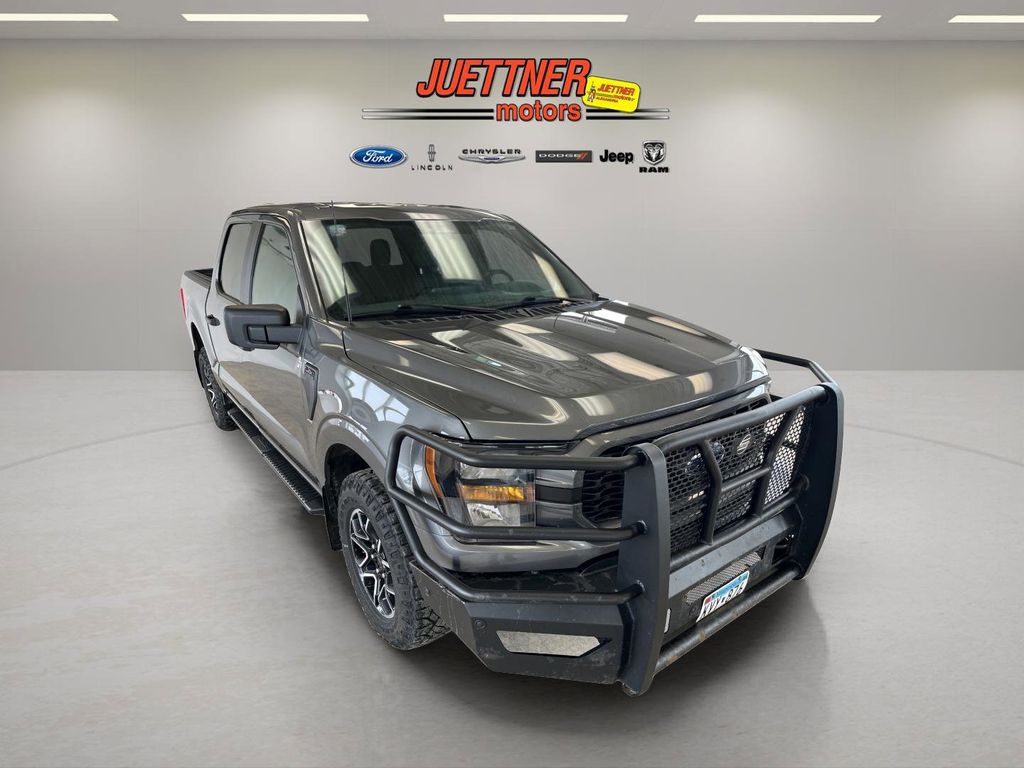 Gray Metallic 2023 Ford F-150 XL SuperCrew 4WD Pickup Truck Four-Wheel Drive Automatic