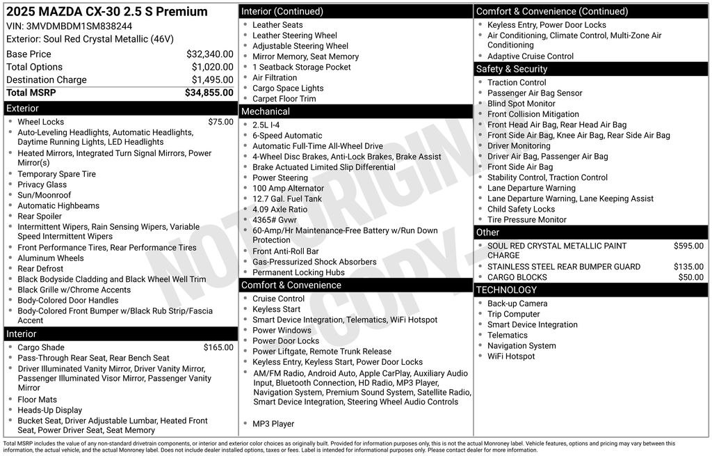 Certified Used 2025 Red Mazda 2.5 S Premium Package image 36