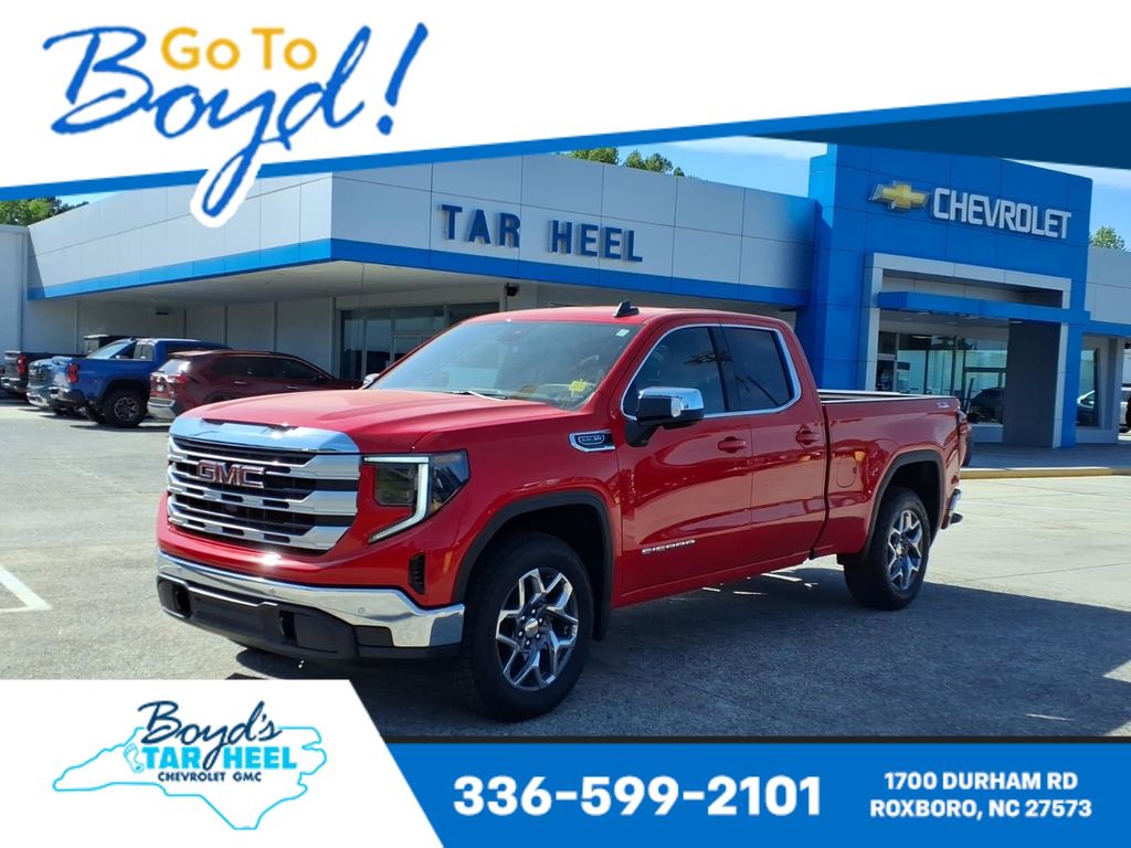 Cardinal Red 2026 GMC Sierra 1500 SLE Double Cab 4WD Pickup Truck Four-Wheel Drive Automatic