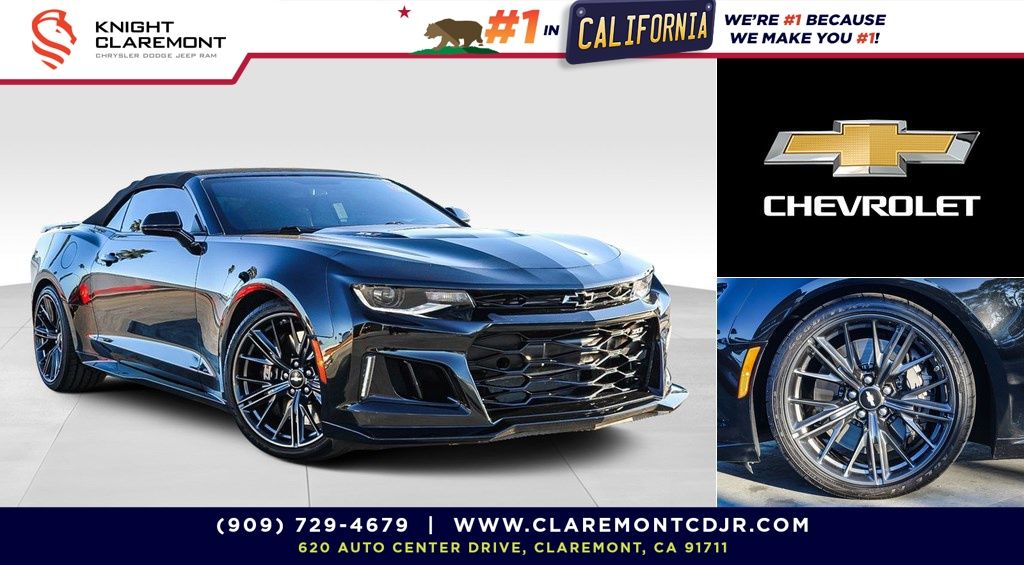Black 2018 Chevrolet Camaro ZL1 Convertible RWD Convertible Rear-Wheel Drive Automatic