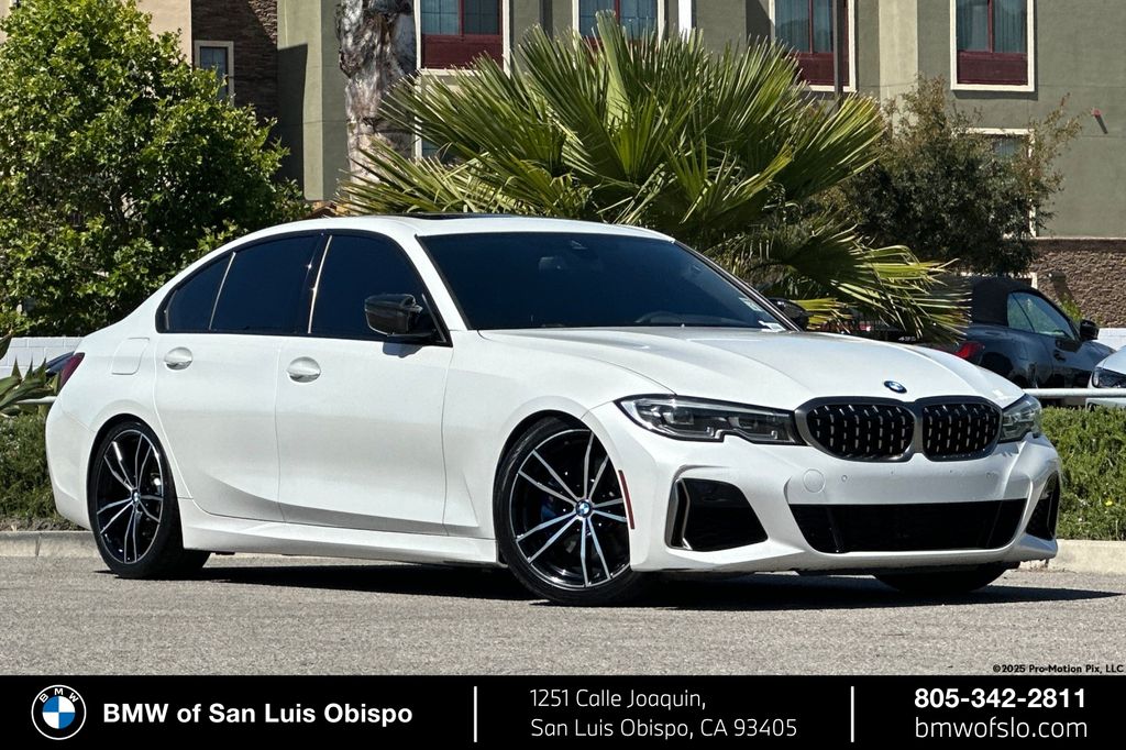 White Metallic 2020 BMW 3 Series M340i Sedan RWD Sedan Rear-Wheel Drive 8-Speed Automatic