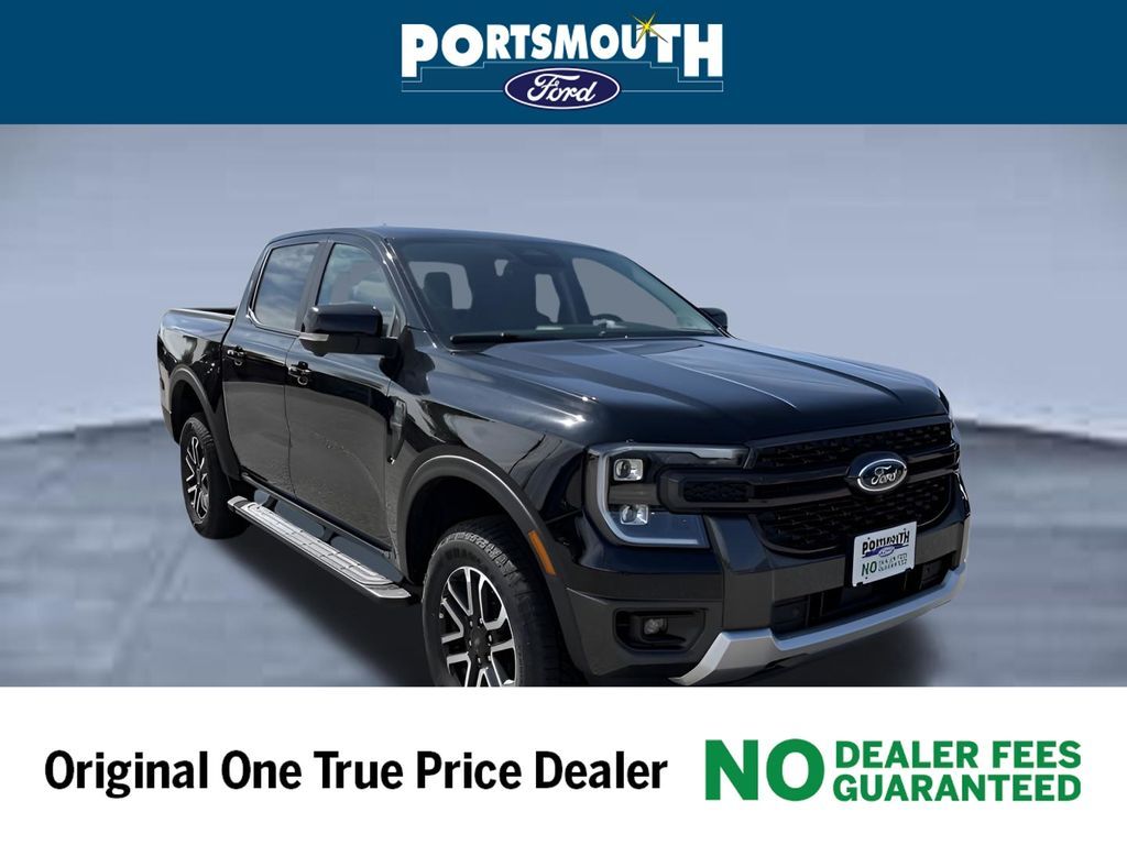 Shadow Black 2025 Ford Ranger Lariat SuperCrew 4WD Pickup Truck Four-Wheel Drive Automatic