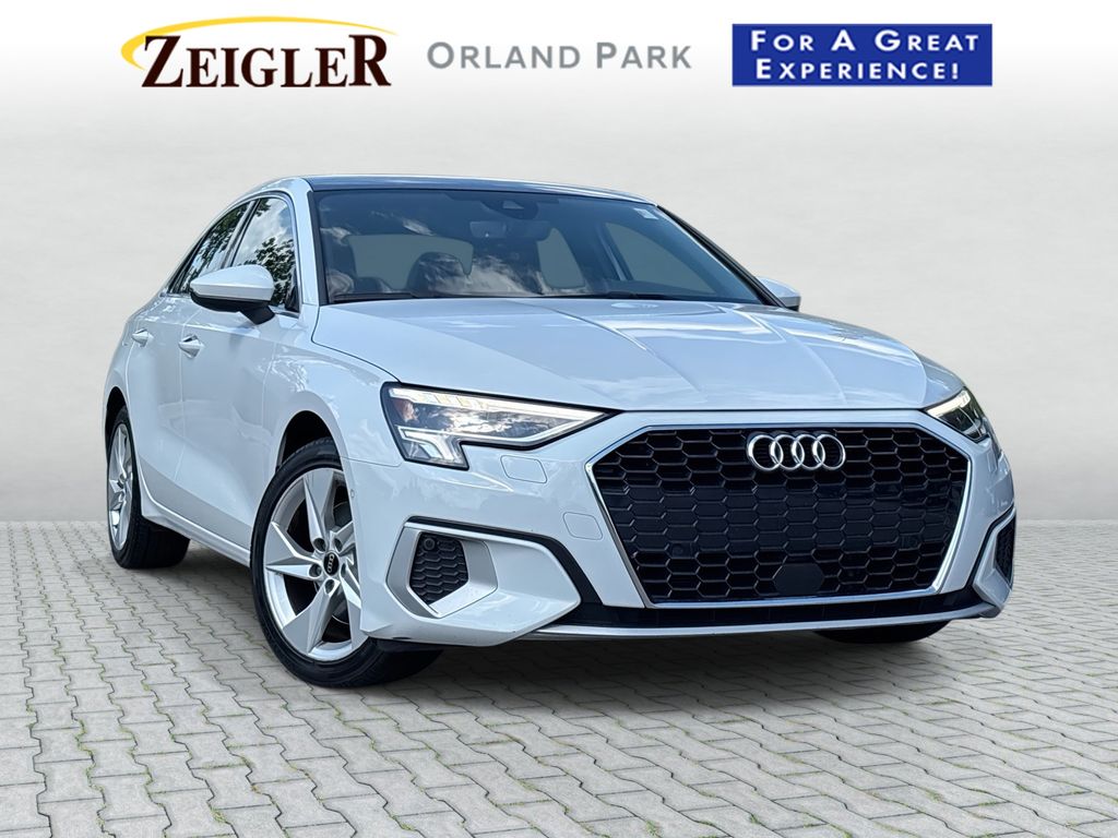 Glacier White Metallic 2024 Audi A3 Sedan Front-Wheel Drive 7-Speed Automatic