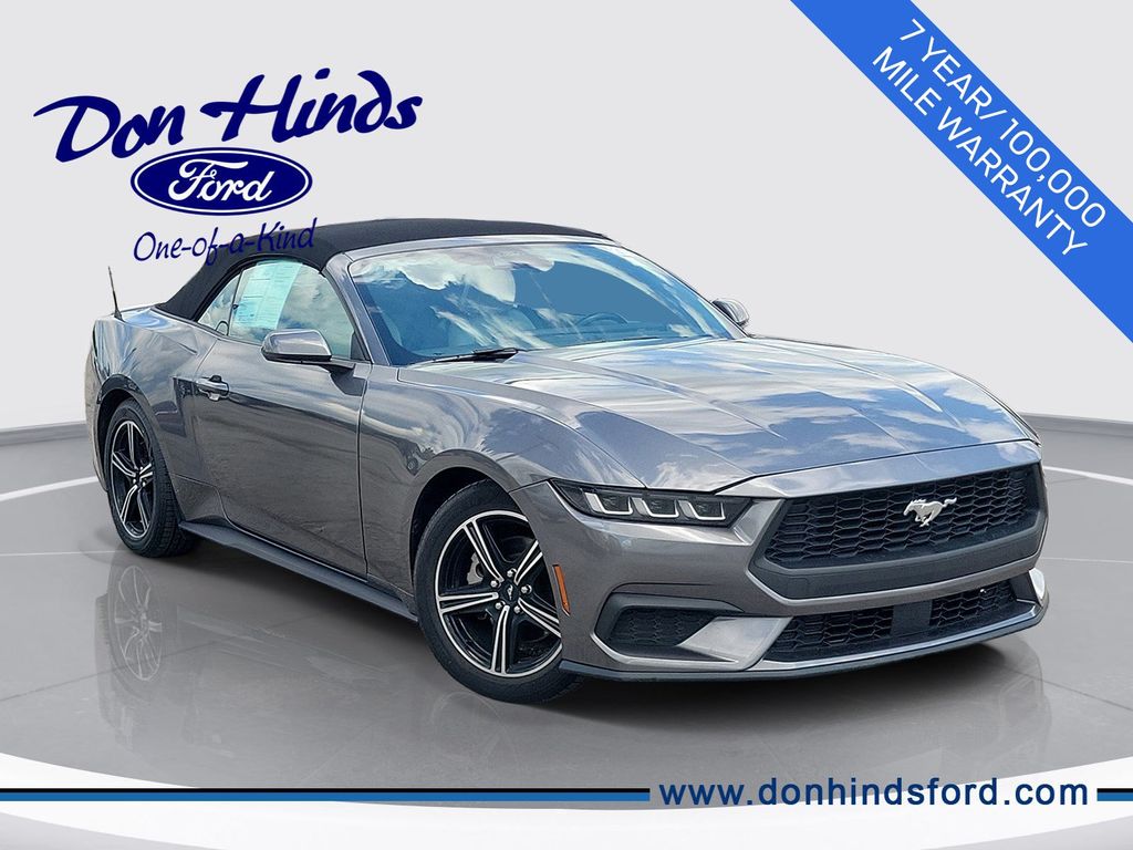 Gray Metallic 2024 Ford Mustang Convertible Rear-Wheel Drive Automatic