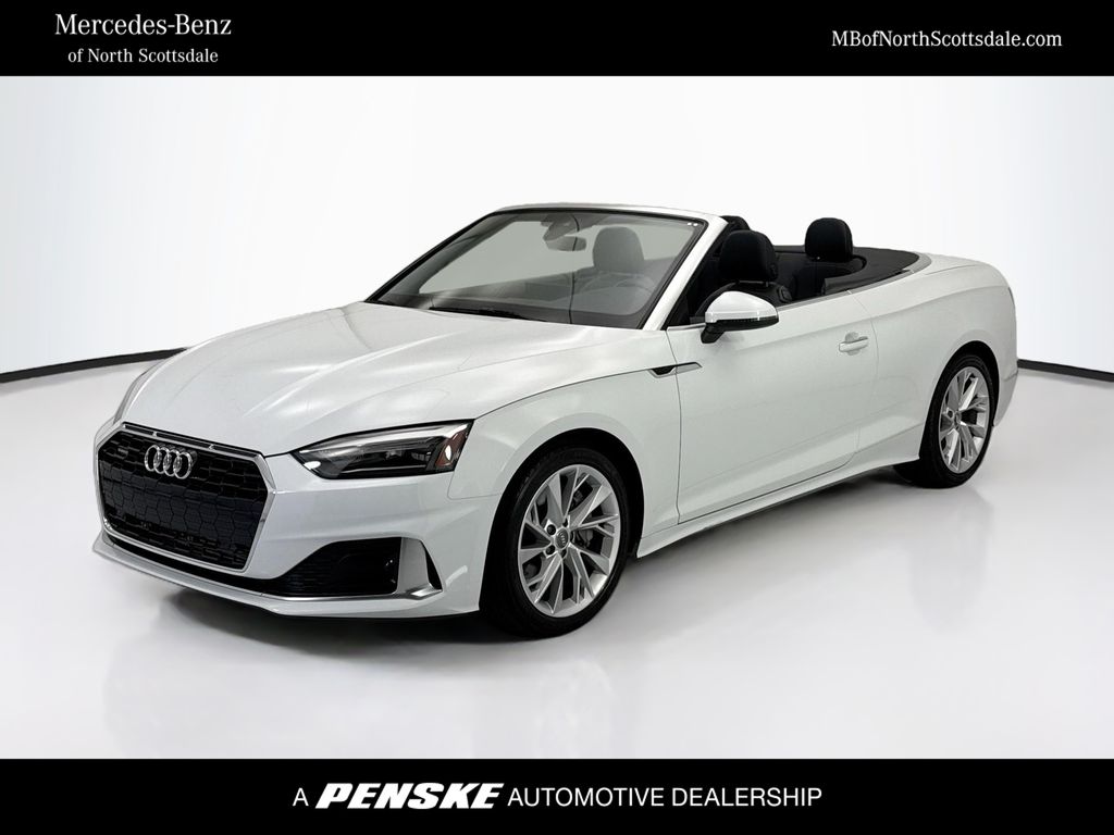 Glacier White Metallic/Black Roof 2020 Audi A5 Convertible All-Wheel Drive 7-Speed Automatic