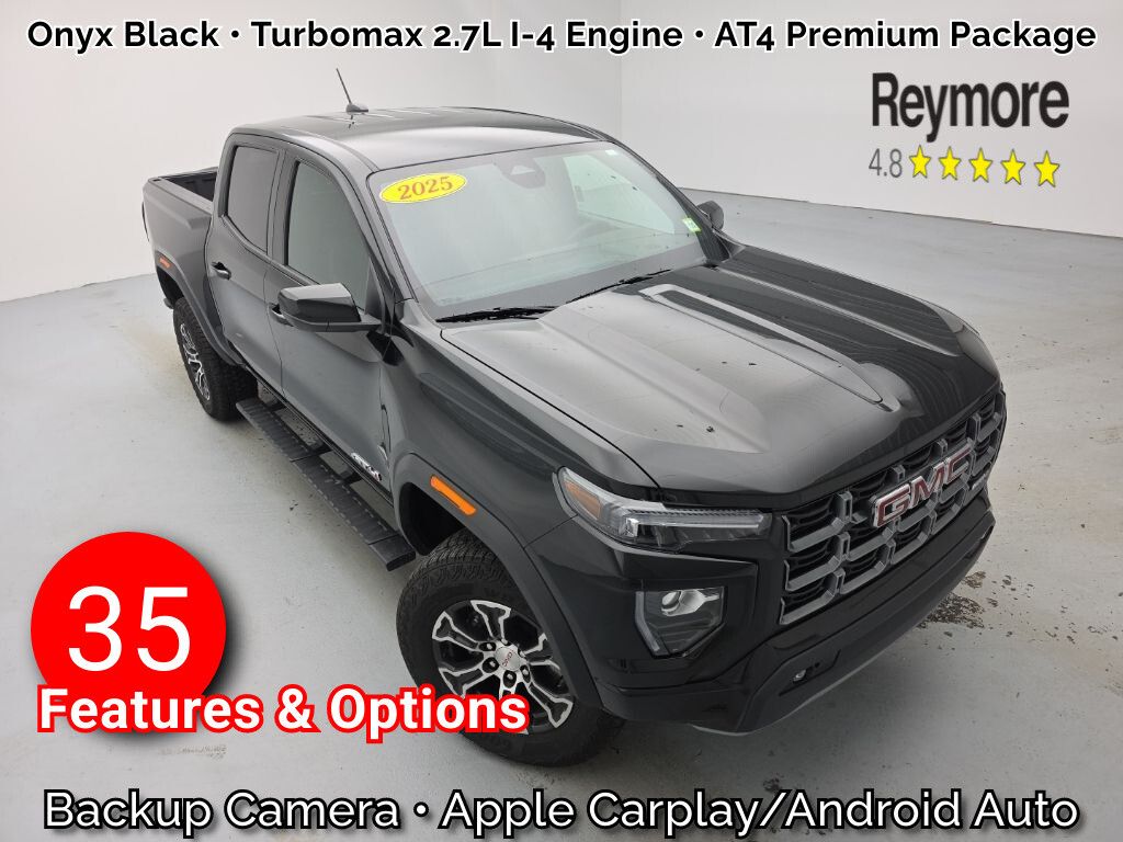 Onyx Black 2025 GMC Canyon Pickup Truck Four-Wheel Drive 8-Speed Automatic