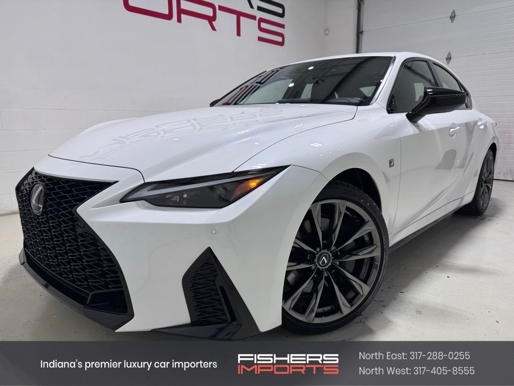 White 2025 Lexus IS 350 F Sport 3 AWD Sedan 6-Speed Automatic
