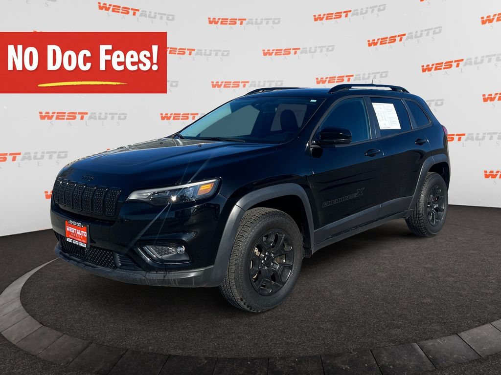Diamond Black Crystal Pearlcoat 2022 Jeep Cherokee SUV / Crossover Four-Wheel Drive 9-Speed Automatic