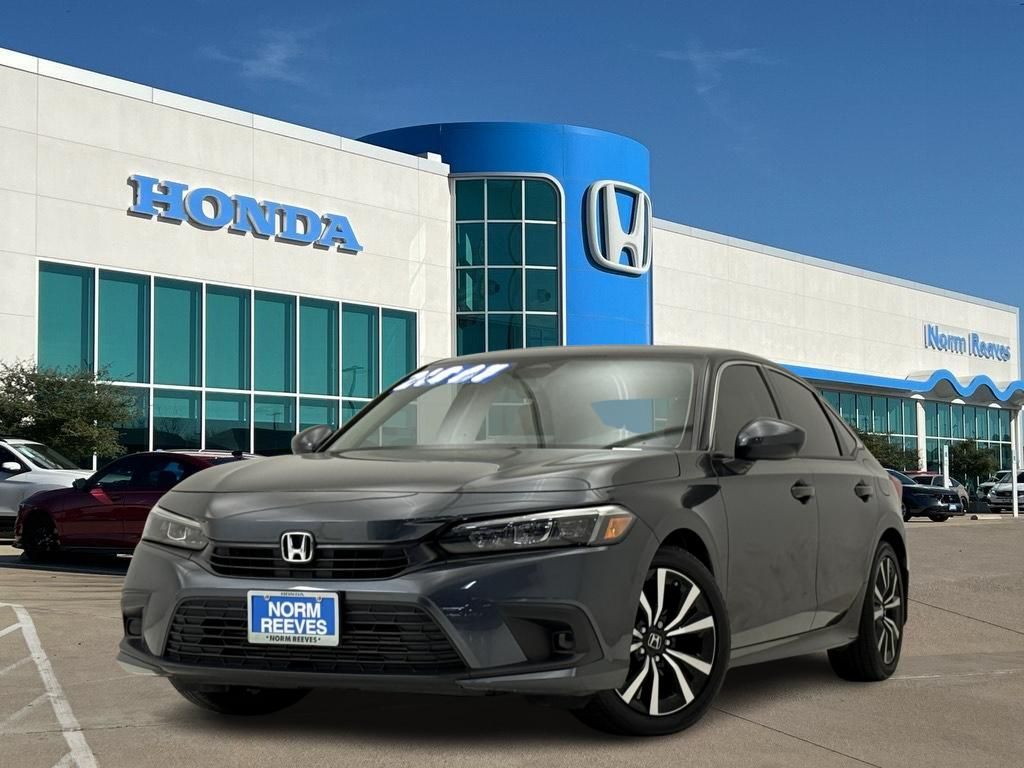 Meteorite Gray Metallic 2024 Honda Civic Sedan Front-Wheel Drive Continuously Variable Transmission