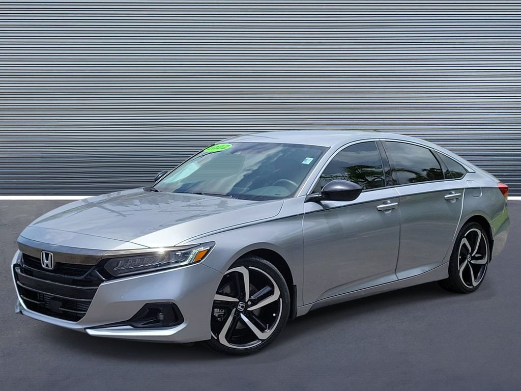 Lunar Silver Metallic 2022 Honda Accord Sedan Front-Wheel Drive Continuously Variable Transmission