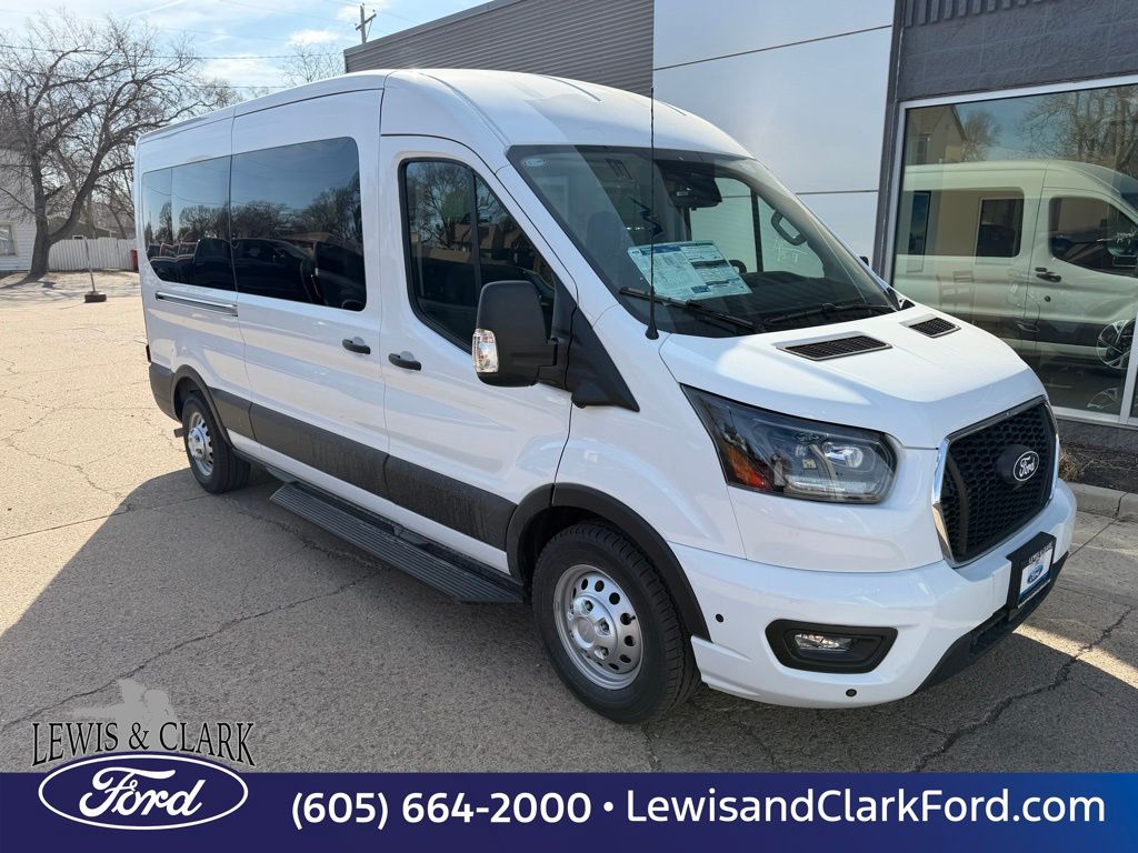 Oxford White 2026 Ford Transit Passenger Van All-Wheel Drive 
