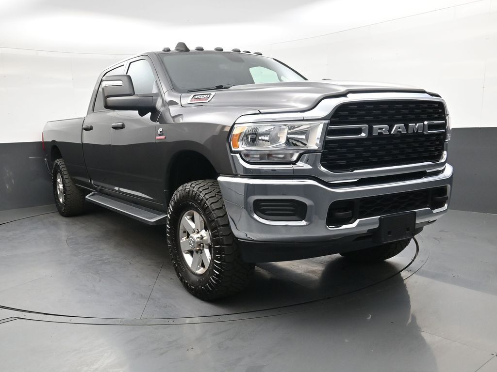Gray (Granite Crystal Metallic Clearcoat) 2024 RAM 3500 Tradesman Crew Cab LB 4WD Pickup Truck Four-Wheel Drive 6-Speed Automatic
