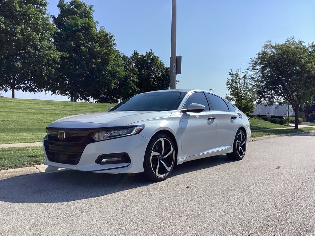Platinum White Pearl 2019 Honda Accord Sedan Front-Wheel Drive Continuously Variable Transmission