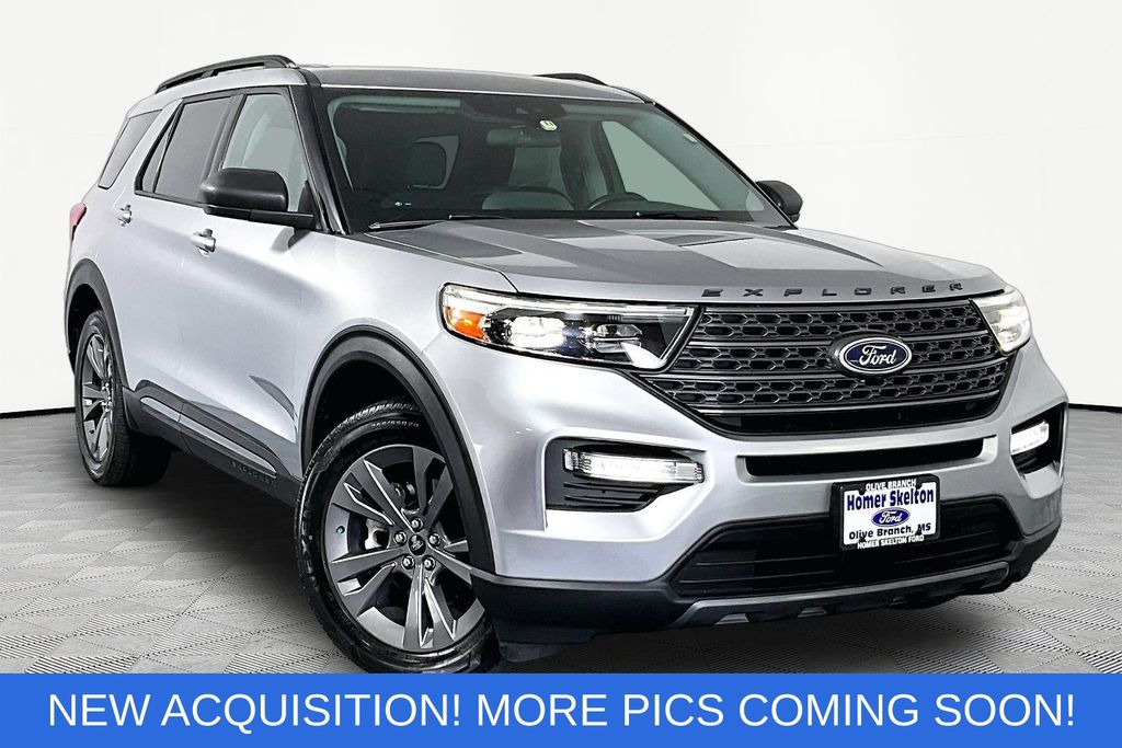 Iconic Silver Metallic 2021 Ford Explorer SUV / Crossover All-Wheel Drive Automatic