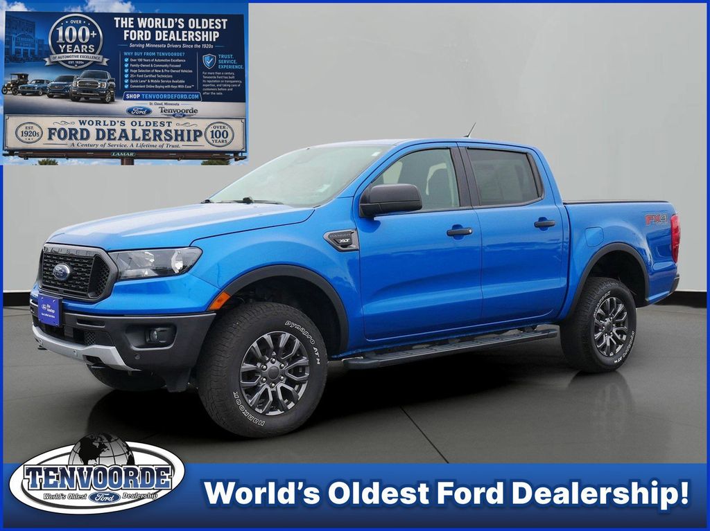 Blue Metallic 2021 Ford Ranger Pickup Truck Four-Wheel Drive Automatic
