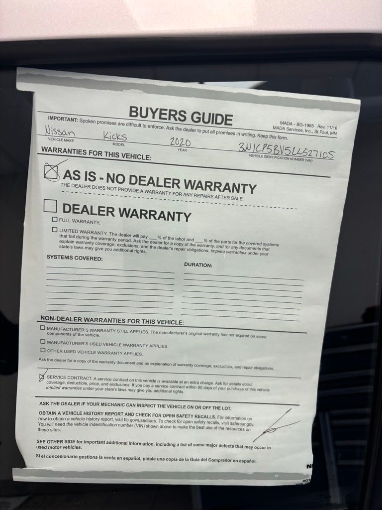 Used 2020 Nissan Kicks SUV