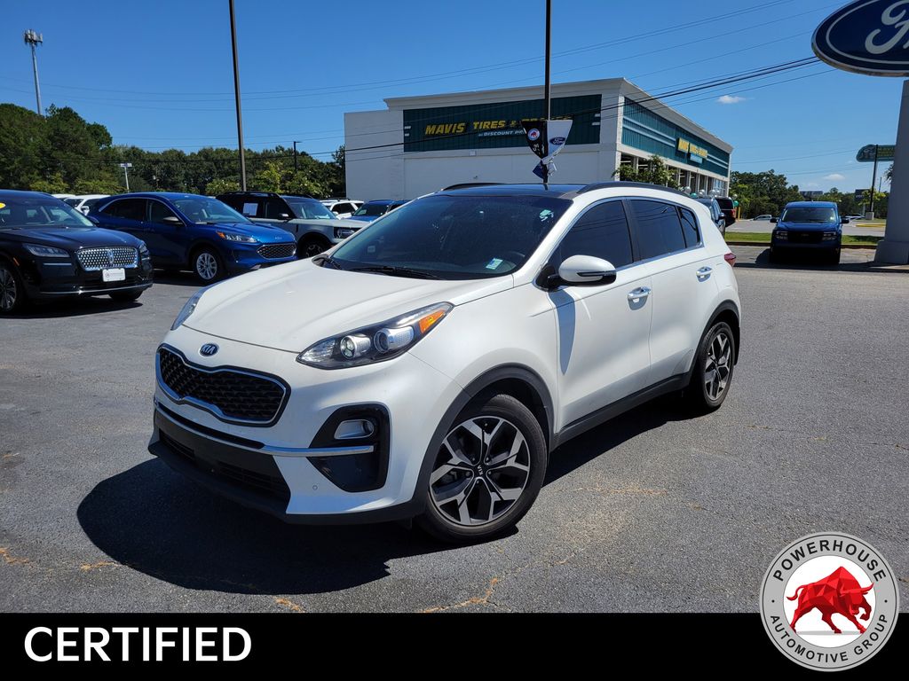 Snow White Pearl 2021 Kia Sportage SUV / Crossover Front-Wheel Drive 6-Speed Automatic Overdrive