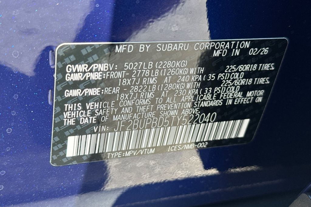New 2026 Blue Subaru Premium image 37