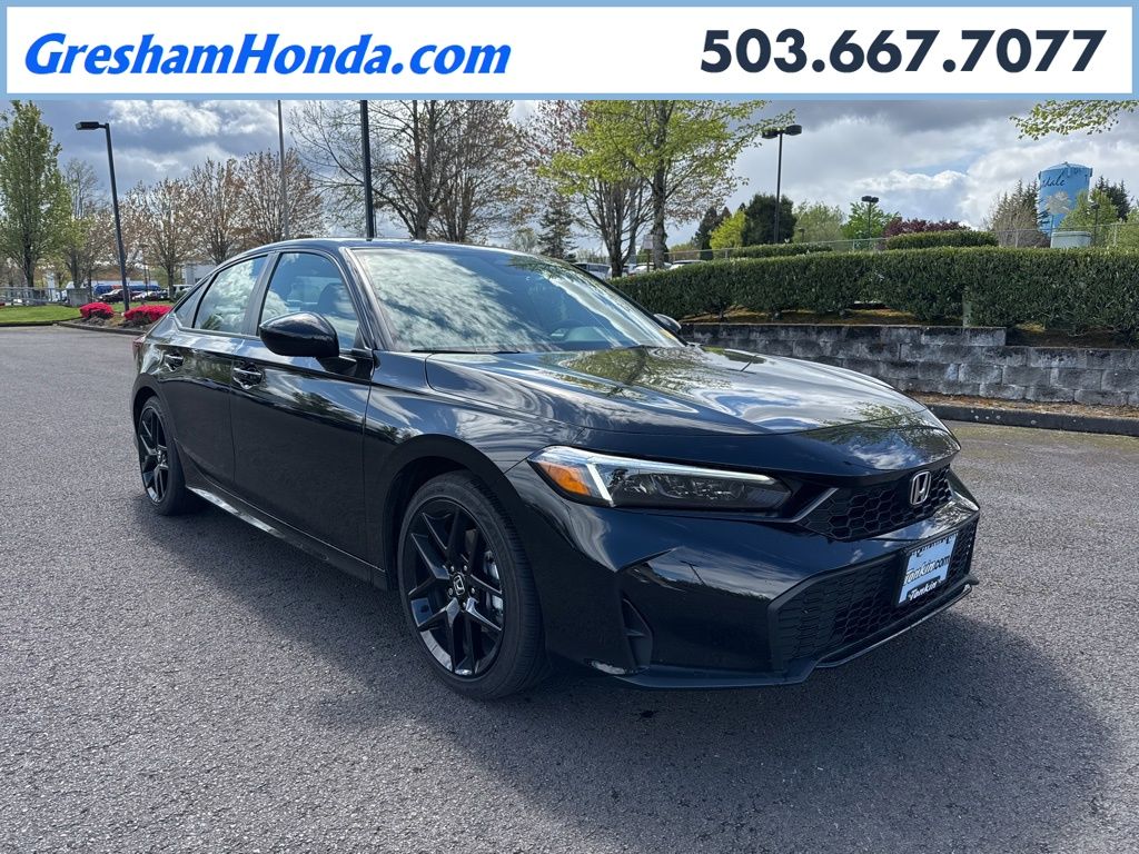 Crystal Black Pearl 2026 Honda Civic Hybrid Sport Sedan FWD Sedan Front-Wheel Drive Continuously Variable Transmission