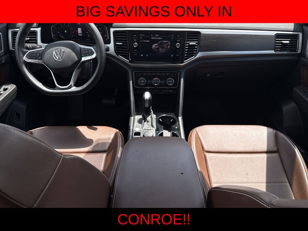 2022 Volkswagen Atlas 3.6L V6 SE w/Technology White at South Houston Nissan