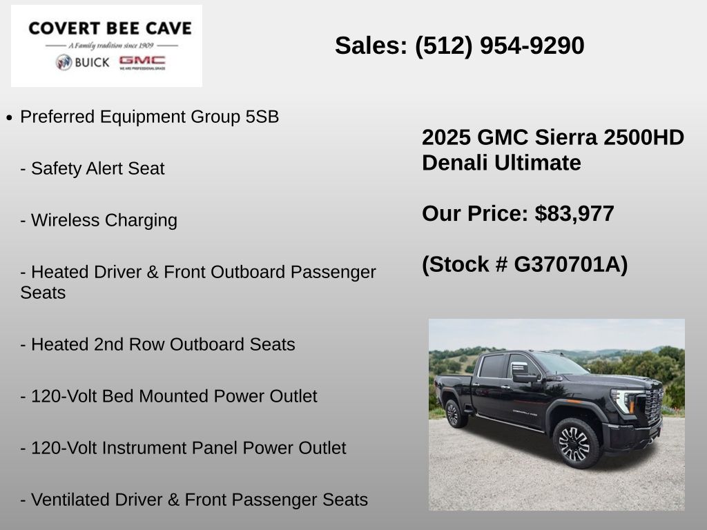 Used Car 2025 Gmc Sierra 2500hd  Denali Ultimate For Sale Under $90,000 In Austin, Texas