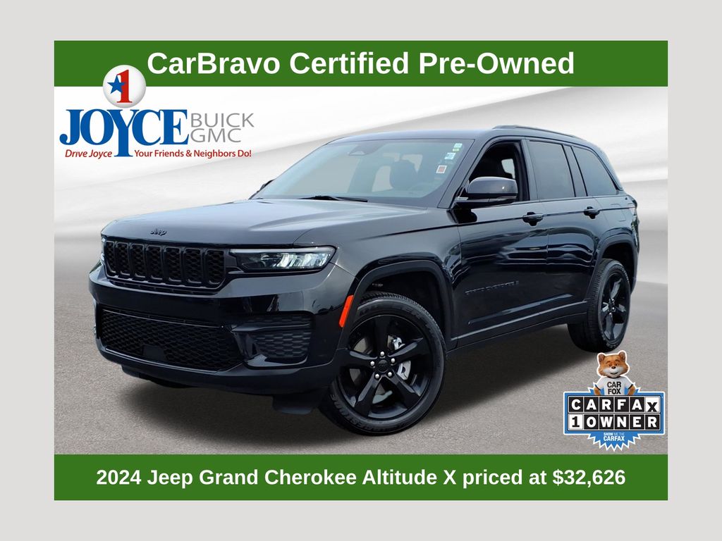 Diamond Black Crystal Pearlcoat 2024 Jeep Grand Cherokee SUV / Crossover Four-Wheel Drive 8-Speed Automatic