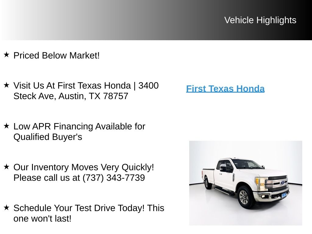 Used Car 2017 Ford F-250sd  Lariat For Sale Under $30,000 In San Antonio, Texas