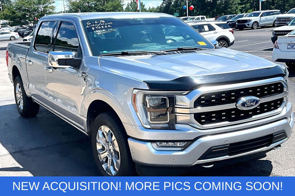 Iconic Silver Metallic 2021 Ford F-150 Pickup Truck Four-Wheel Drive Automatic