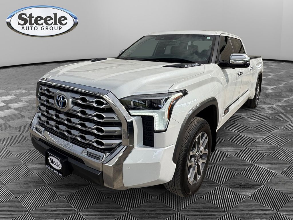 White (Wind Chill Pearl) 2024 Toyota Tundra Hybrid 1794 Edition HV CrewMax Cab LB 4WD Pickup Truck Four-Wheel Drive Automatic