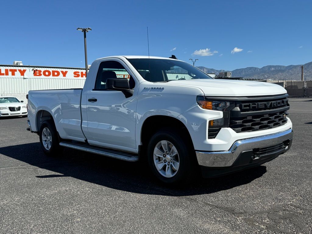Summit White 2024 Chevrolet Silverado 1500 Work Truck Regular Cab LB RWD Pickup Truck 4X2 Automatic