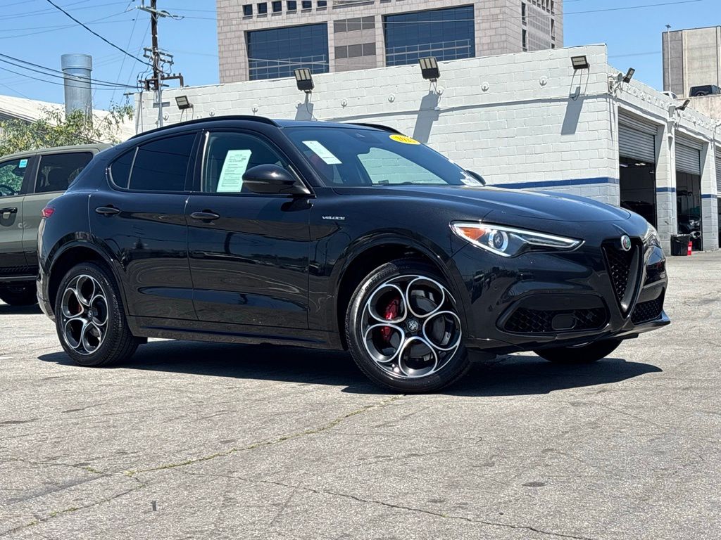 Black Metallic 2023 Alfa Romeo Stelvio SUV / Crossover All-Wheel Drive 8-Speed Automatic