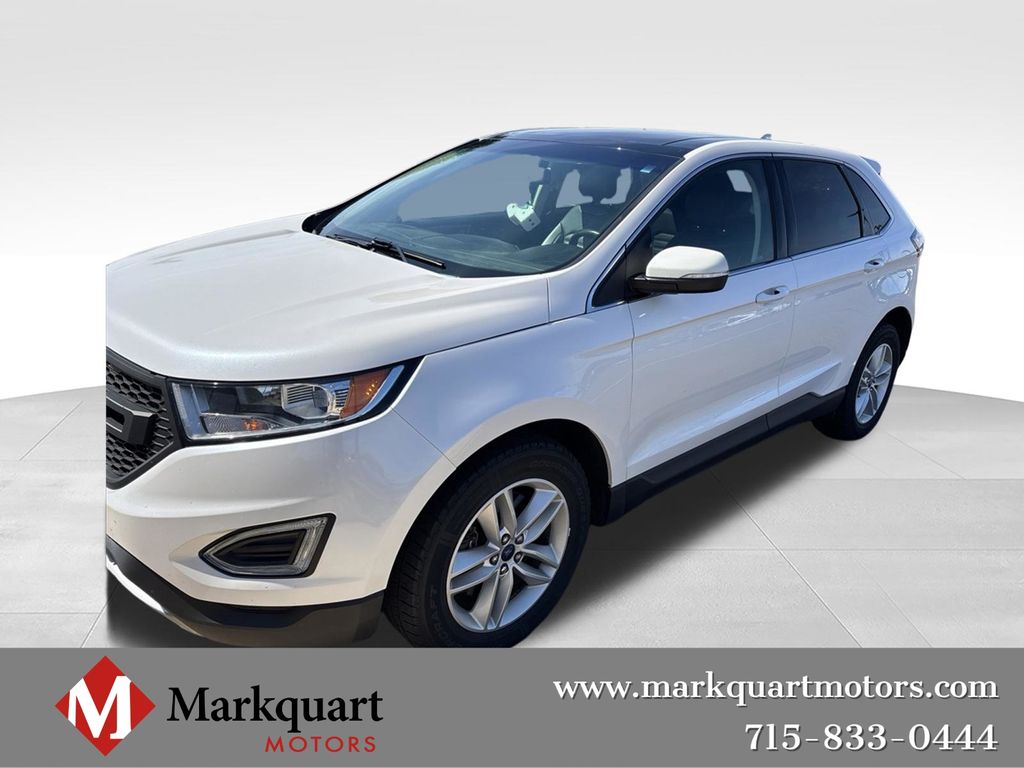 White Platinum Clearcoat Metallic 2018 Ford Edge SUV / Crossover All-Wheel Drive 6-Speed Automatic