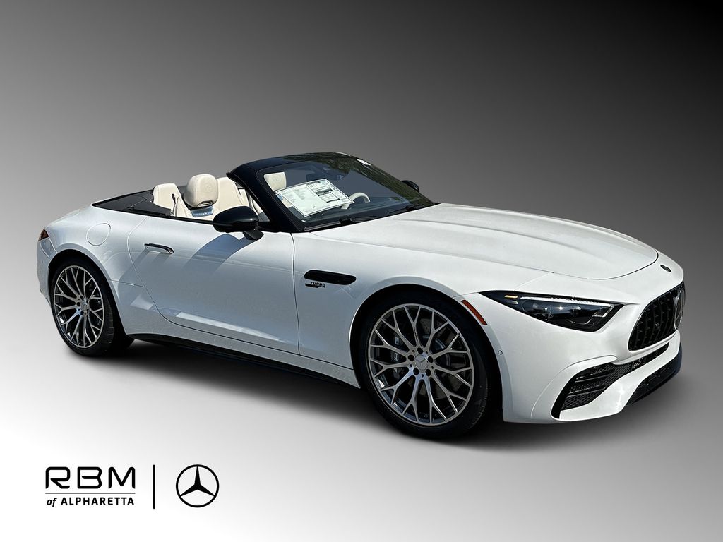 MANUFAKTUR Moonlight White Metallic 2026 Mercedes-Benz SL-Class Convertible Rear-Wheel Drive 9-Speed Automatic