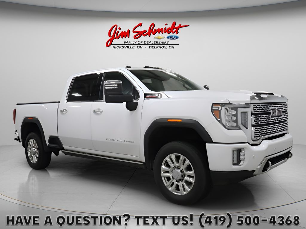 White Frost Tricoat 2023 GMC Sierra 2500HD Denali Crew Cab 4WD Pickup Truck Four-Wheel Drive Automatic