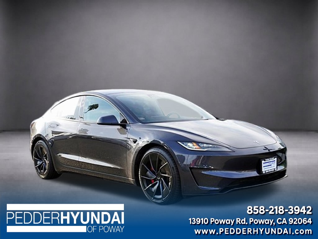 Gray 2025 Tesla Model 3 Sedan All-Wheel Drive 1-Speed Automatic