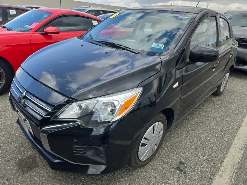Jet Black Metallic 2024 Mitsubishi Mirage ES FWD Hatchback Front-Wheel Drive Continuously Variable Transmission