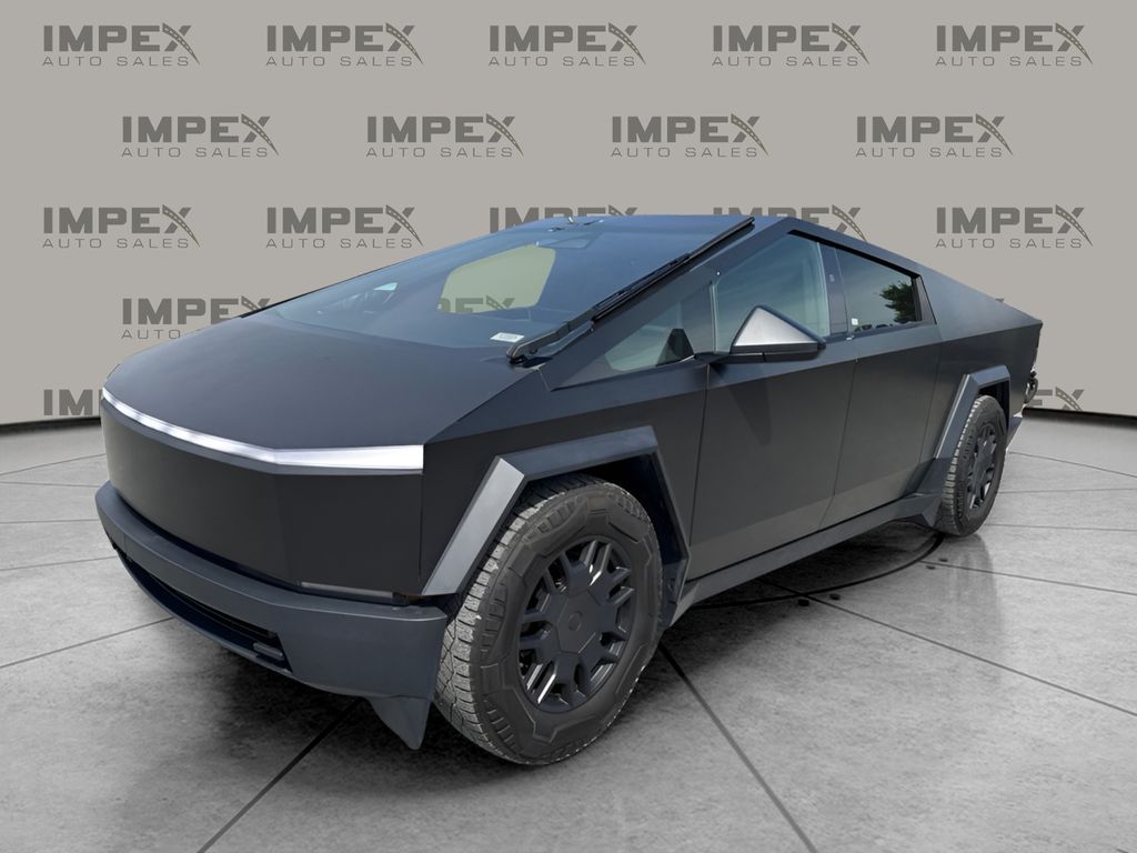 Silver 2024 Tesla Cybertruck Pickup Truck All-Wheel Drive 1-Speed Automatic