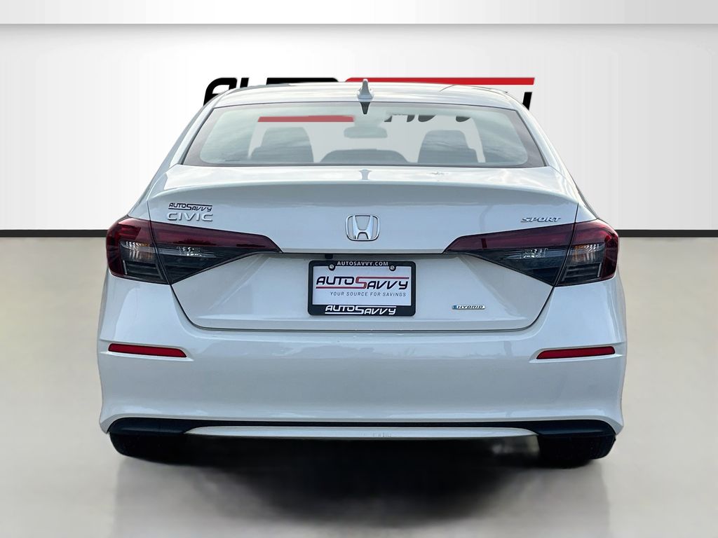 2025 Honda Civic Hybrid Sport White at Classic Elite Chevrolet Sugar Land
