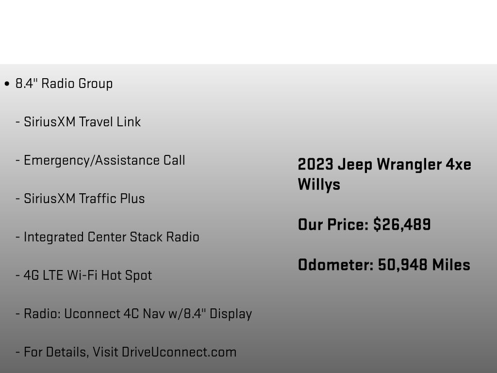 2023 Jeep Wrangler Base 4xe Black at South Hills CDJR