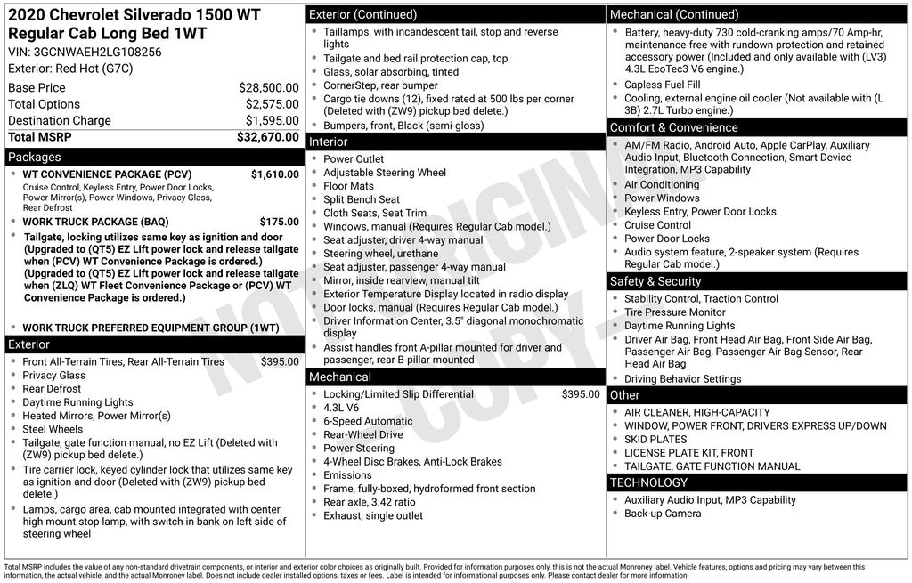 2020 Chevrolet Silverado 1500 WT