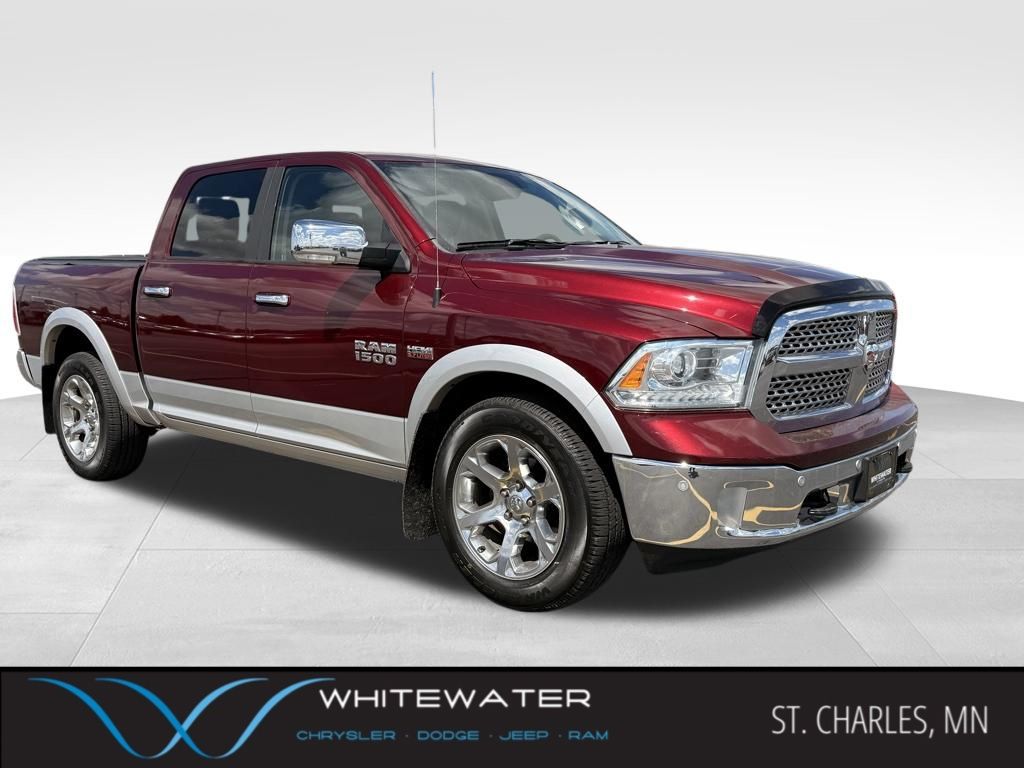 Delmonico Red Pearlcoat 2017 RAM 1500 Laramie Crew Cab 4WD Pickup Truck Four-Wheel Drive 8-Speed Automatic