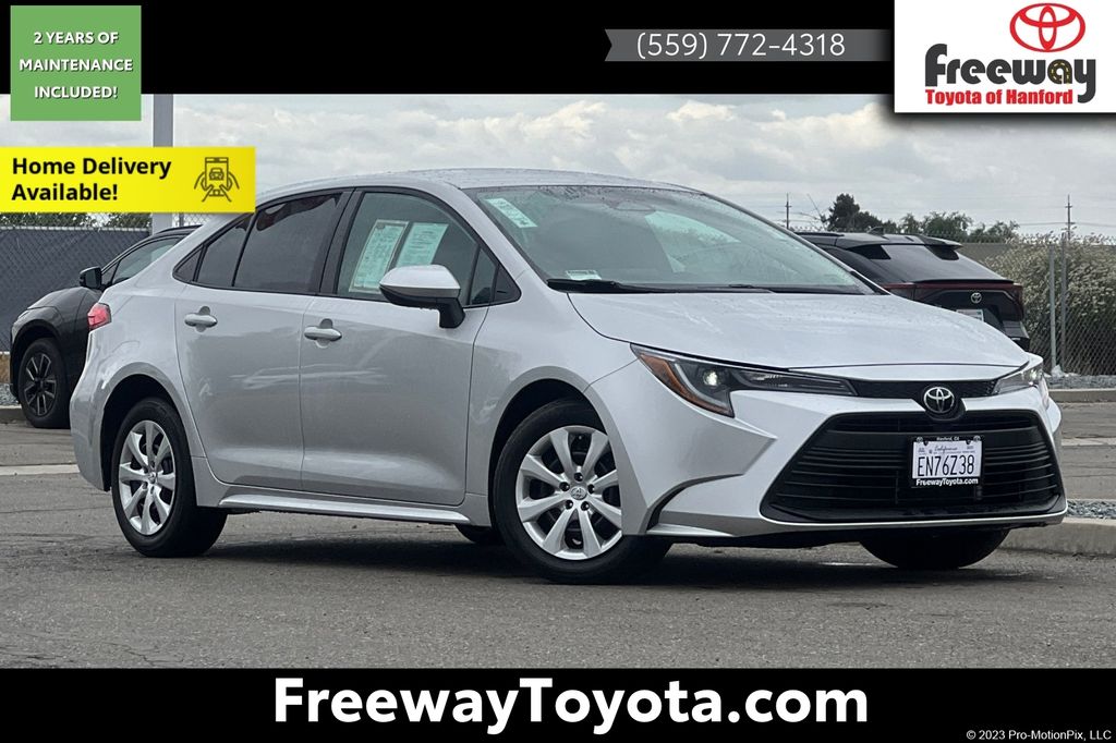 Classic Silver Metallic 2025 Toyota Corolla LE FWD Sedan Front-Wheel Drive Continuously Variable Transmission