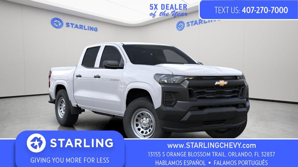 Summit White 2026 Chevrolet Colorado Work Truck Crew Cab RWD Pickup Truck 4X2 8-Speed Automatic