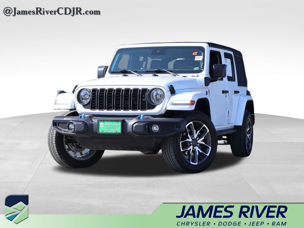 Bright White Clearcoat 2024 Jeep Wrangler 4xe SUV / Crossover Four-Wheel Drive 8-Speed Automatic